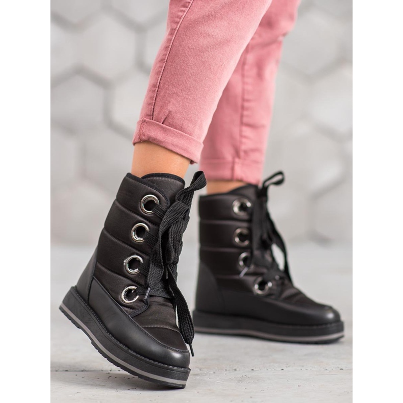 Muto Cizme de zăpadă pe platformă negru 1