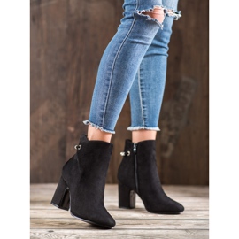 SHELOVET Cizme cu zirconiu cubic negru 1