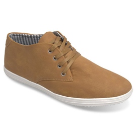 Adidași înalți la modă 3232 Camel maro 2