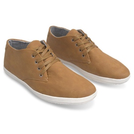 Adidași înalți la modă 3232 Camel maro 3