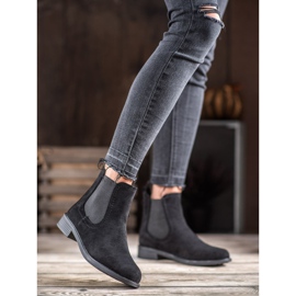 Ideal Shoes Cizme casual Chelsea negru 1