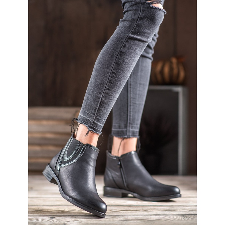 Small Swan Ghete negre din piele ecologică negru 1