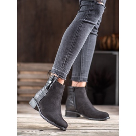 Erynn Cizme cu fermoar decorativ negru 1