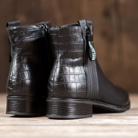 Erynn Cizme cu fermoar decorativ negru 1