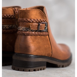 Erynn Muncitori slabi cu centură decorativă maro 2