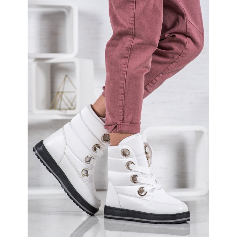 Muto Cizme de zăpadă pe platformă alb 1