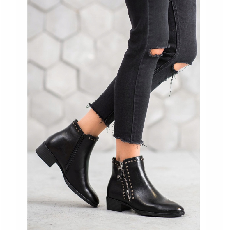 W. Potocki Cizme rock cu piele ecologică negru 1 W. Potocki Cizme rock cu piele ecologică negru 1