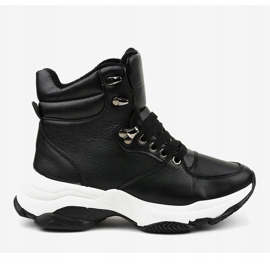 Adidași negri cu izolație pentru femei C-3132 negru 2