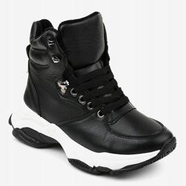 Adidași negri cu izolație pentru femei C-3132 negru 1