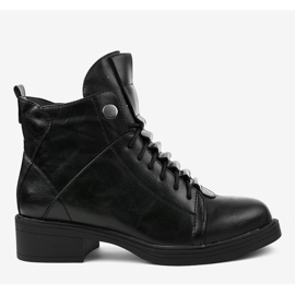 Cizme plate izolate negre CR-3366 negru 2