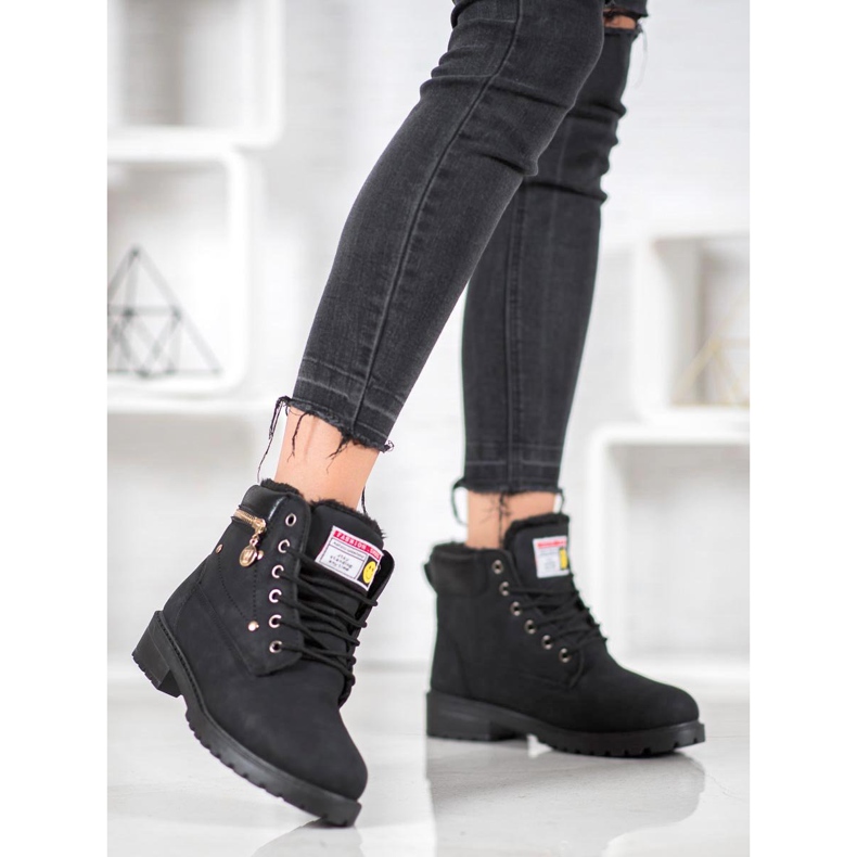 SHELOVET Trappers With Lock Ornate negru 2