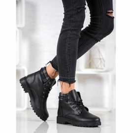 SHELOVET Trappers confortabili pe platformă negru 2