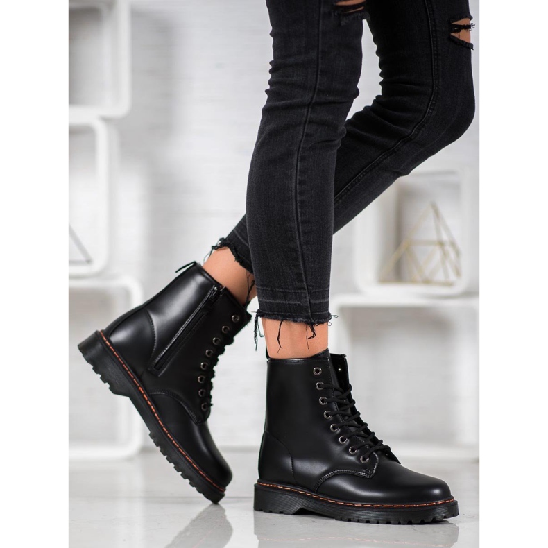 SHELOVET Muncitori negri cu piele ecologică negru 1