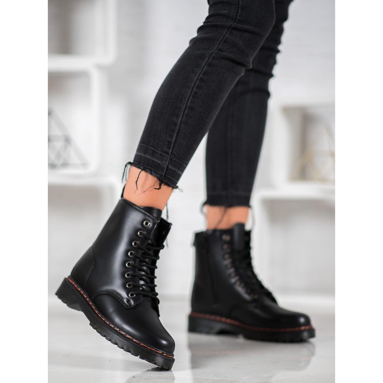 SHELOVET Muncitori negri cu piele ecologică negru 2