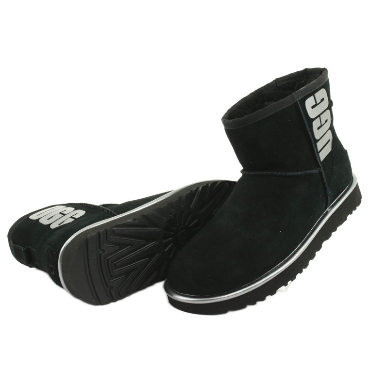 Pantofi Ugg Classic Mini Ugg Rubber Logo W 1110087-BMT negru gri 4