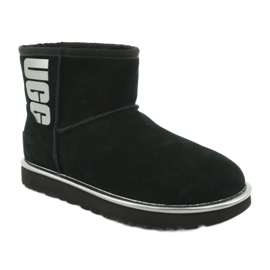 Pantofi Ugg Classic Mini Ugg Rubber Logo W 1110087-BMT negru gri 1