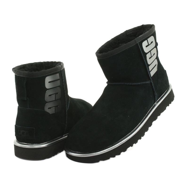 Pantofi Ugg Classic Mini Ugg Rubber Logo W 1110087-BMT negru gri 3
