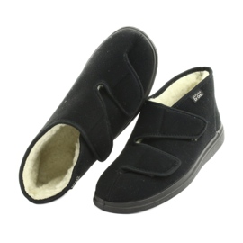 Dr.Orto Befado papuci caldi pentru barbati cu Velcro, pu 986M011, negru 5