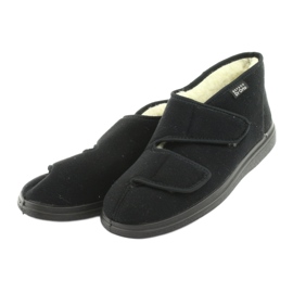 Dr.Orto Befado papuci caldi pentru barbati cu Velcro, pu 986M011, negru 3