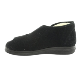 Dr.Orto Befado papuci caldi pentru barbati cu Velcro, pu 986M011, negru 2