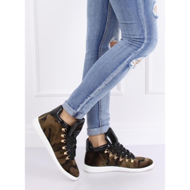 Adidași din catifea K1834206 Camuflaje multicolor verde 1