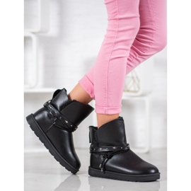 SHELOVET Mukluki cu piele ecologică negru 1