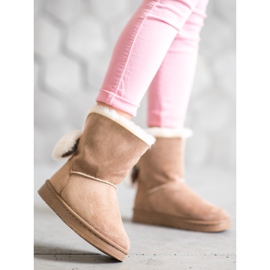 SHELOVET Mukluki din piele caldă maro 2