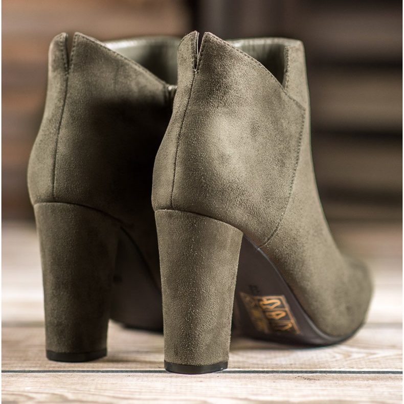 Cizme sexy din piele de căprioară VINCEZA verde 1