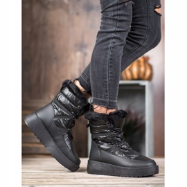 Bella Paris Cizme de zăpadă la modă negru 1