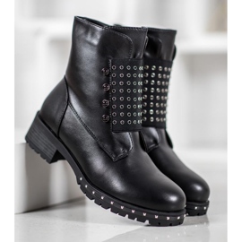 J. Star Muncitori la modă cu pietre de stras negru 2