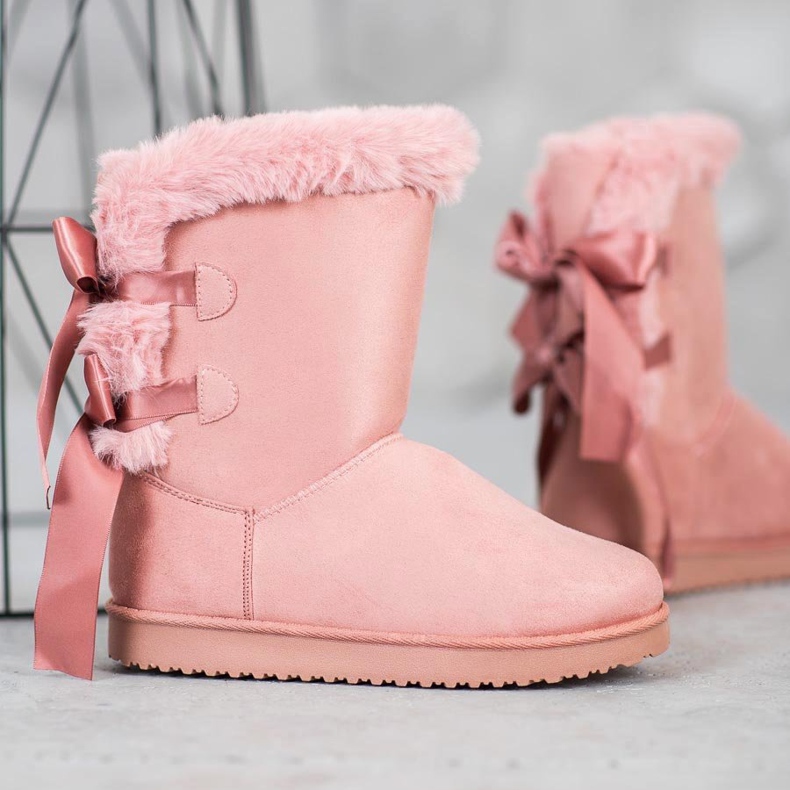 Mukluki înalt cu arcuri roz 1