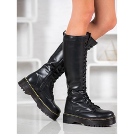 Seastar Cizme din piele ecologică negru 1