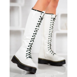 Seastar Cizme din piele ecologică alb 1 Seastar Cizme din piele ecologică alb 1