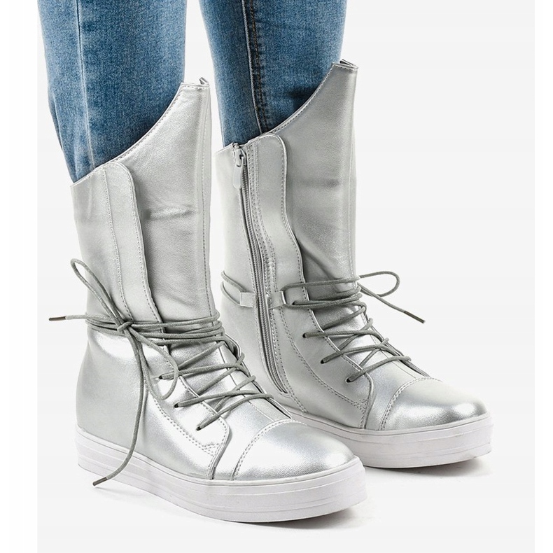 Cizme izolate argintii HX5187-5 gri 1