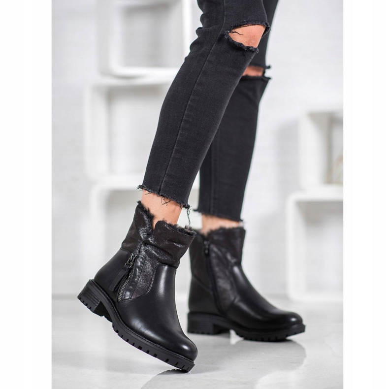 SHELOVET Muncitori calzi cu sclipici negru 1