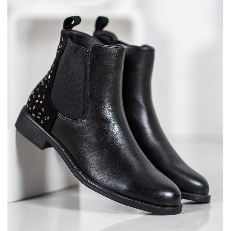 J. Star Cizme Cu Cristale negru 2 J. Star Cizme Cu Cristale negru 2