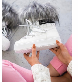 Bella Paris Cizme calde de zăpadă cu blană alb 2