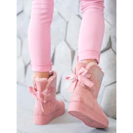 SHELOVET Mukluki Cu Cristale roz 2