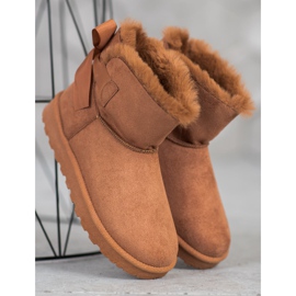 SHELOVET Mukluki cald cu arc maro 1