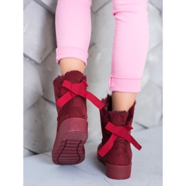 SHELOVET Maroon Mukluki pe platformă roșu 1