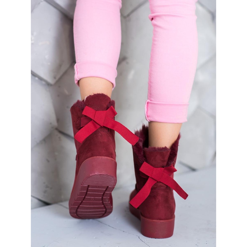 SHELOVET Maroon Mukluki pe platformă roșu 1