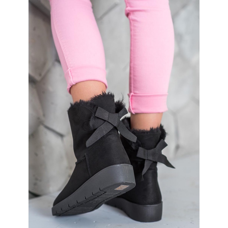 SHELOVET Mukluki negru pe platformă 1