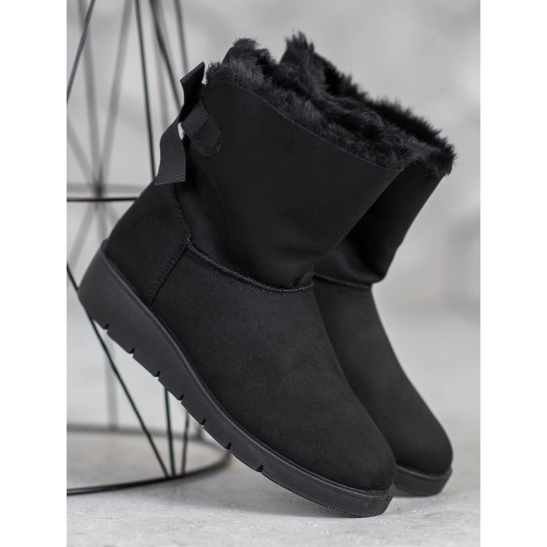 SHELOVET Mukluki negru pe platformă 2