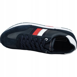 Tommy Hilfiger Corporate Runner Flag din piele M FM0FM02380 403 albastru marin 2