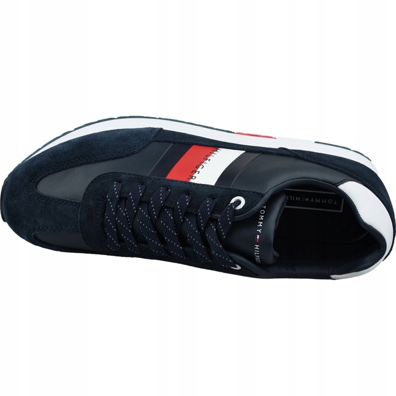 Tommy Hilfiger Corporate Runner Flag din piele M FM0FM02380 403 albastru marin 2