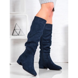 Super Mode Cizme clasice de culoare bleumarin albastru 1