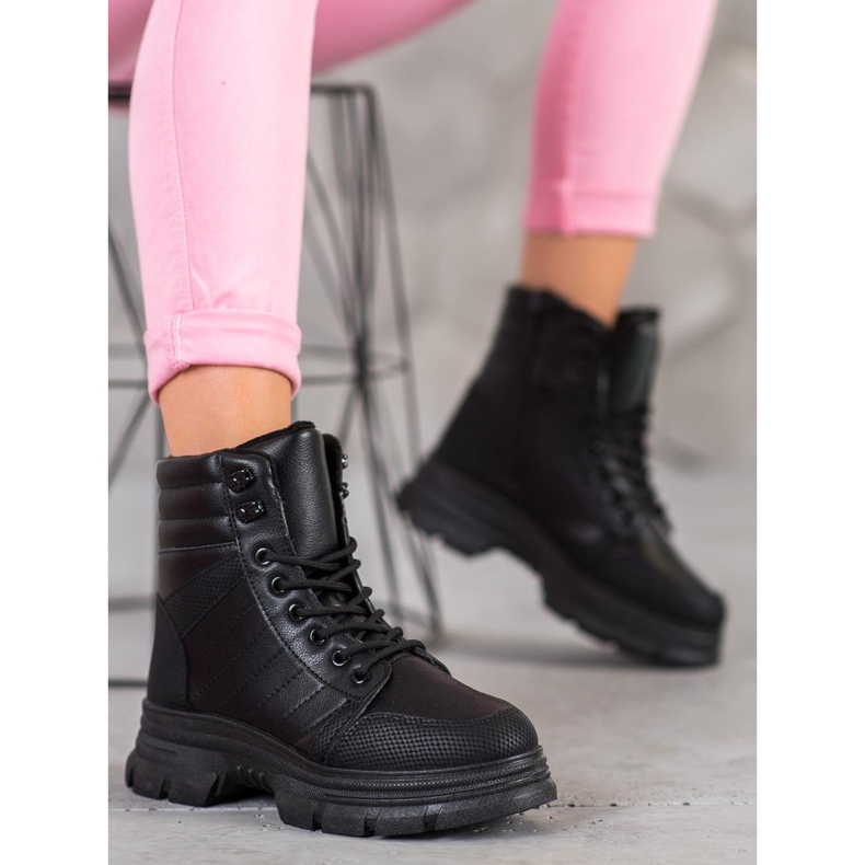 SHELOVET Pantofi negri de moda negru 1