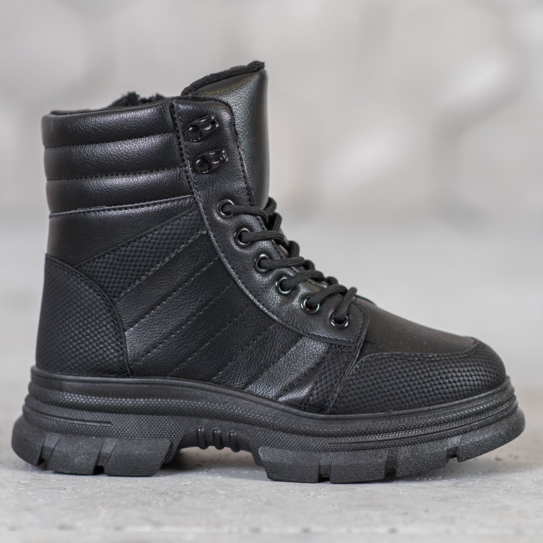 SHELOVET Pantofi negri de moda negru 2