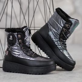 Bella Paris Cizme de zăpadă la modă gri 2