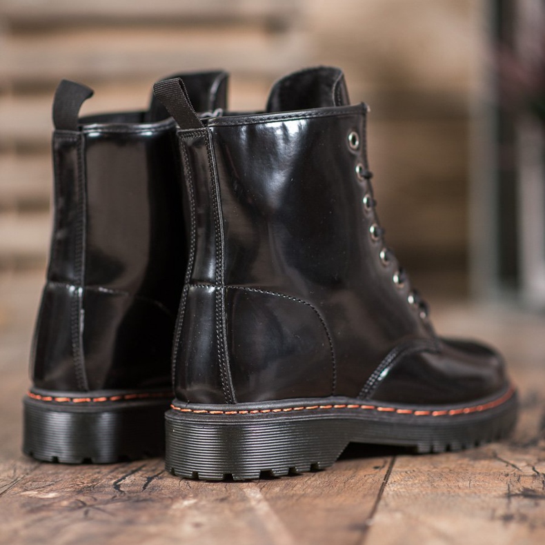 SHELOVET Muncitori negri cu piele ecologică negru 1